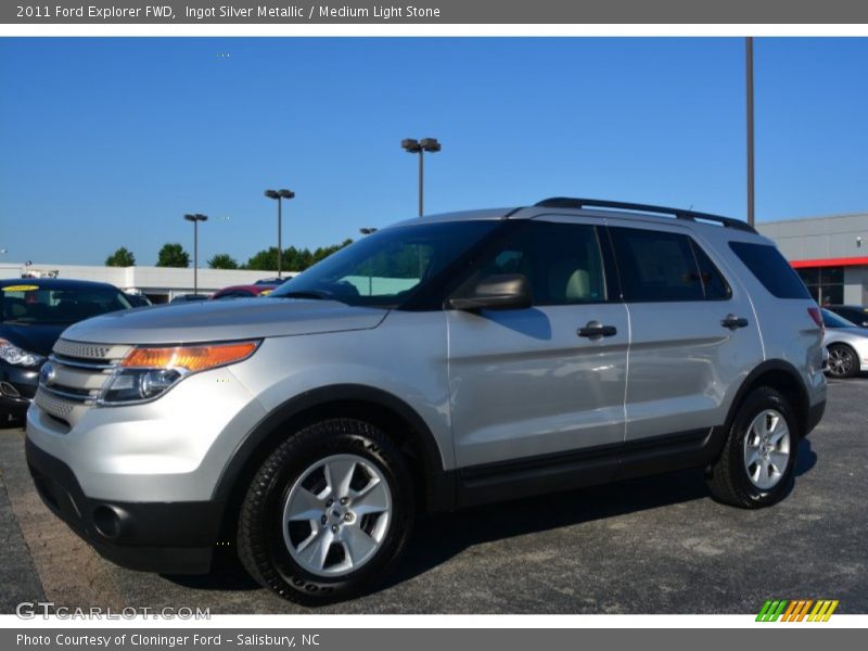 Ingot Silver Metallic / Medium Light Stone 2011 Ford Explorer FWD