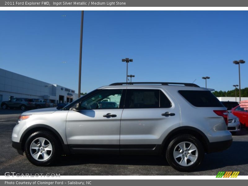 Ingot Silver Metallic / Medium Light Stone 2011 Ford Explorer FWD