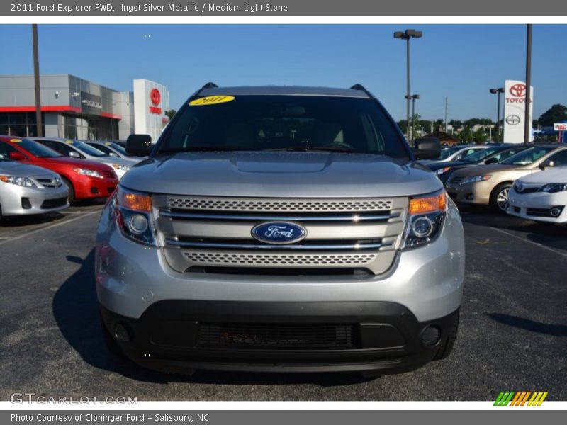 Ingot Silver Metallic / Medium Light Stone 2011 Ford Explorer FWD