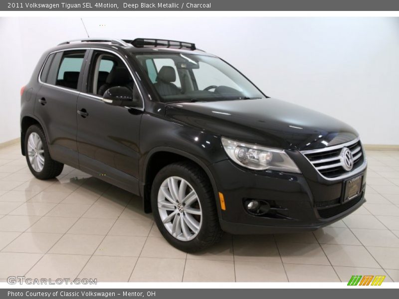 Deep Black Metallic / Charcoal 2011 Volkswagen Tiguan SEL 4Motion
