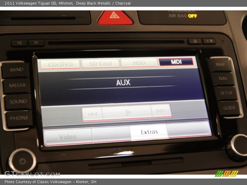 Deep Black Metallic / Charcoal 2011 Volkswagen Tiguan SEL 4Motion