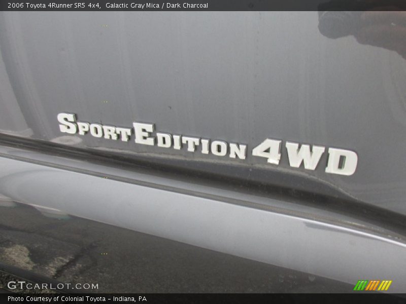 Galactic Gray Mica / Dark Charcoal 2006 Toyota 4Runner SR5 4x4