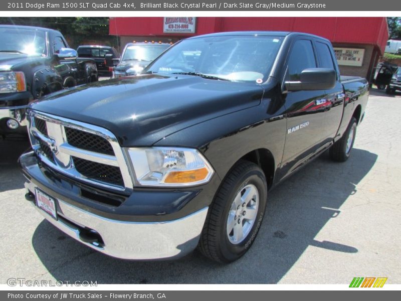 Brilliant Black Crystal Pearl / Dark Slate Gray/Medium Graystone 2011 Dodge Ram 1500 SLT Quad Cab 4x4