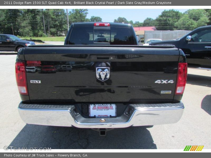 Brilliant Black Crystal Pearl / Dark Slate Gray/Medium Graystone 2011 Dodge Ram 1500 SLT Quad Cab 4x4