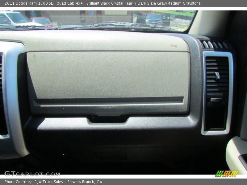 Brilliant Black Crystal Pearl / Dark Slate Gray/Medium Graystone 2011 Dodge Ram 1500 SLT Quad Cab 4x4