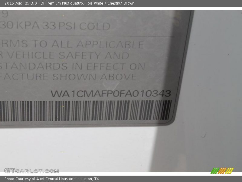 Ibis White / Chestnut Brown 2015 Audi Q5 3.0 TDI Premium Plus quattro