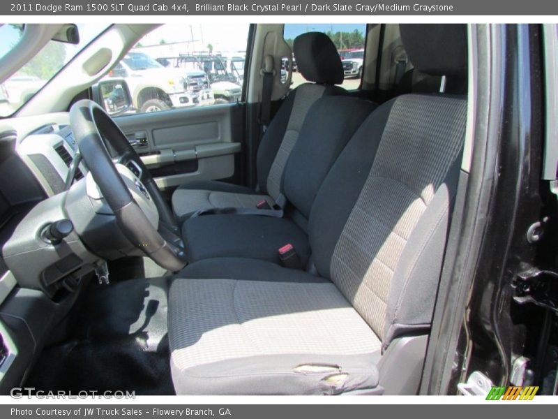 Brilliant Black Crystal Pearl / Dark Slate Gray/Medium Graystone 2011 Dodge Ram 1500 SLT Quad Cab 4x4
