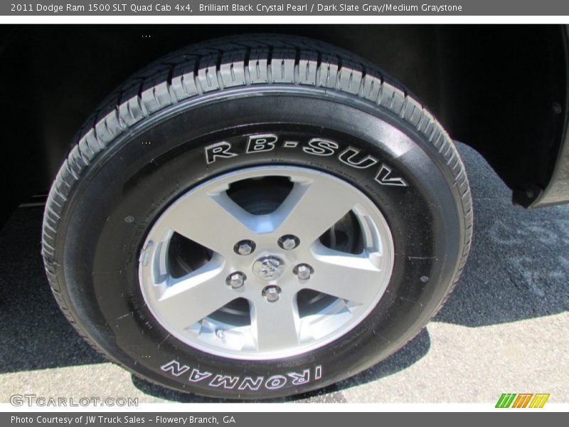 Brilliant Black Crystal Pearl / Dark Slate Gray/Medium Graystone 2011 Dodge Ram 1500 SLT Quad Cab 4x4