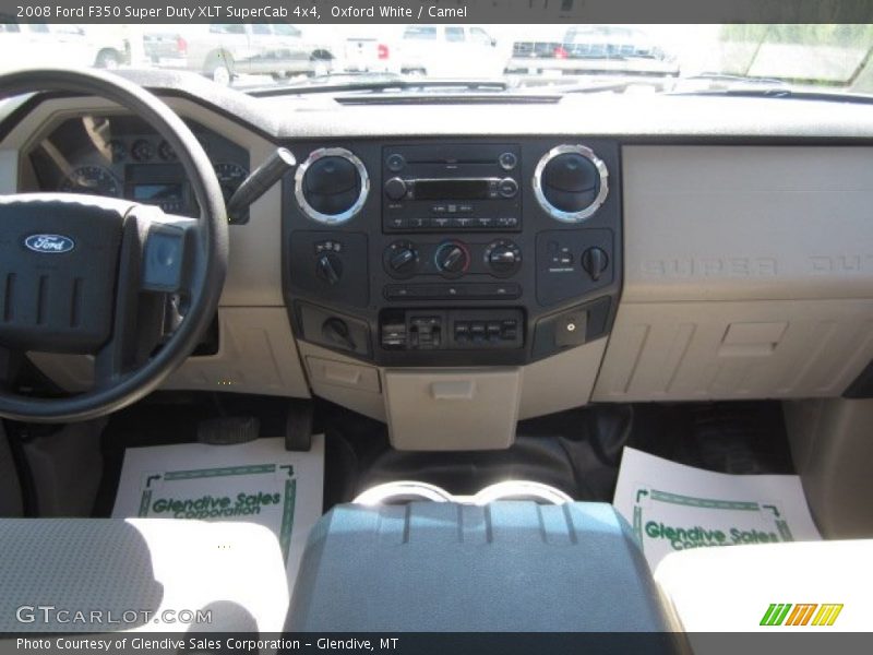 Oxford White / Camel 2008 Ford F350 Super Duty XLT SuperCab 4x4