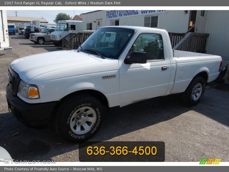 Oxford White / Medium Dark Flint 2007 Ford Ranger XL Regular Cab