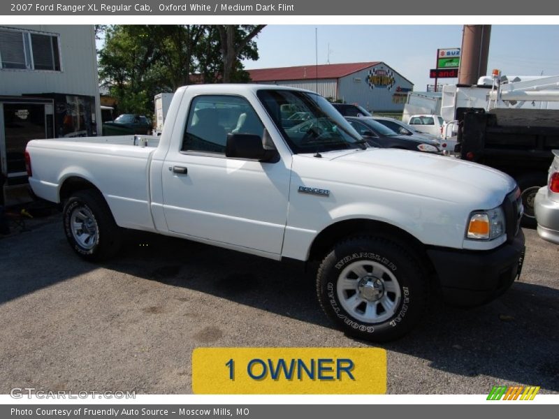 Oxford White / Medium Dark Flint 2007 Ford Ranger XL Regular Cab