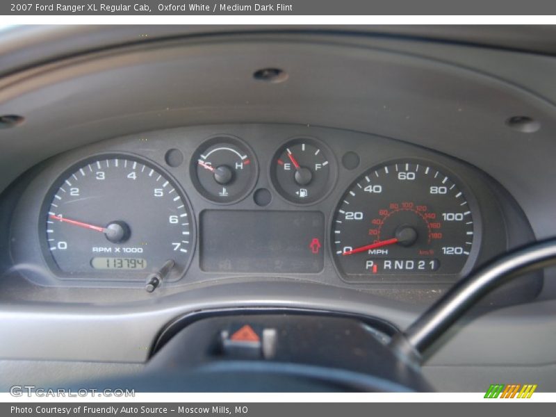 Oxford White / Medium Dark Flint 2007 Ford Ranger XL Regular Cab
