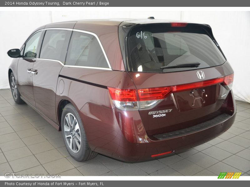 Dark Cherry Pearl / Beige 2014 Honda Odyssey Touring