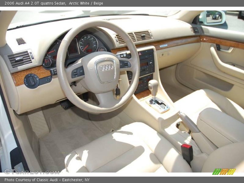 Arctic White / Beige 2006 Audi A4 2.0T quattro Sedan
