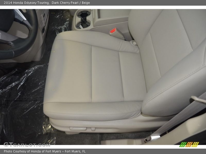 Dark Cherry Pearl / Beige 2014 Honda Odyssey Touring