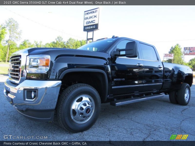Onyx Black / Jet Black 2015 GMC Sierra 3500HD SLT Crew Cab 4x4 Dual Rear Wheel