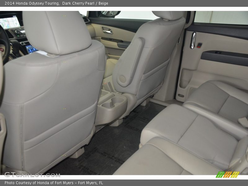 Dark Cherry Pearl / Beige 2014 Honda Odyssey Touring