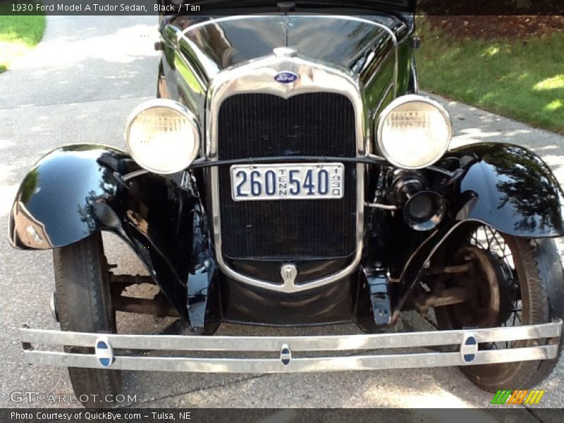 Black / Tan 1930 Ford Model A Tudor Sedan