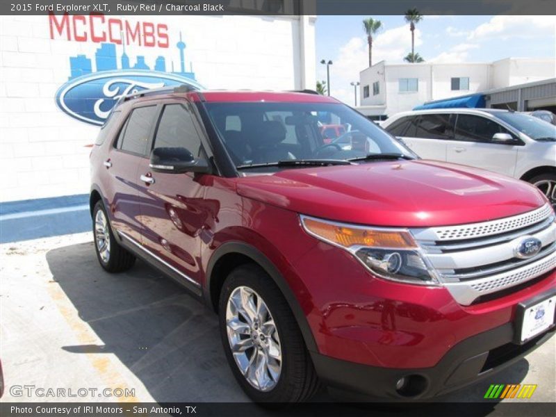 Ruby Red / Charcoal Black 2015 Ford Explorer XLT
