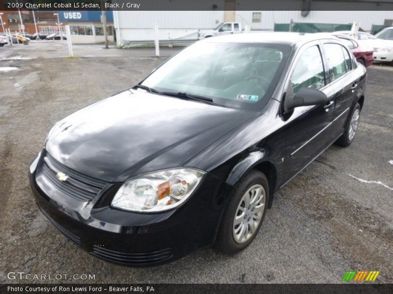 Black / Gray 2009 Chevrolet Cobalt LS Sedan