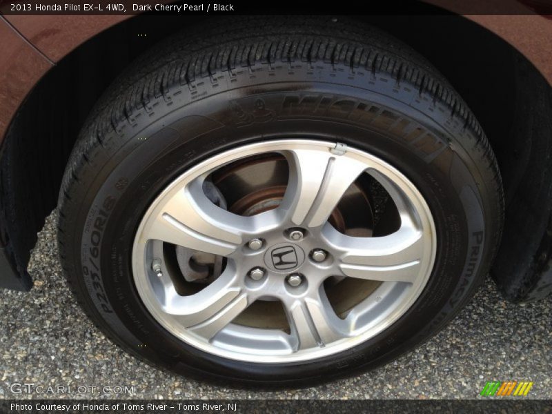 Dark Cherry Pearl / Black 2013 Honda Pilot EX-L 4WD