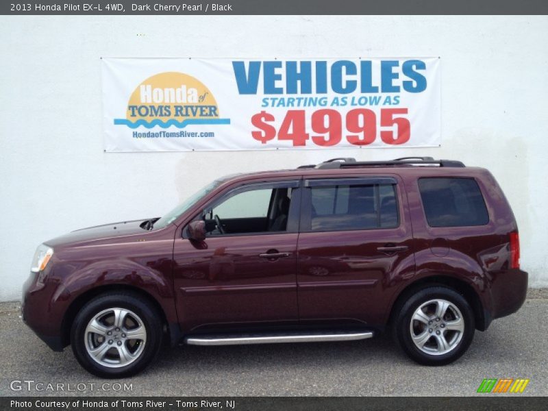 Dark Cherry Pearl / Black 2013 Honda Pilot EX-L 4WD