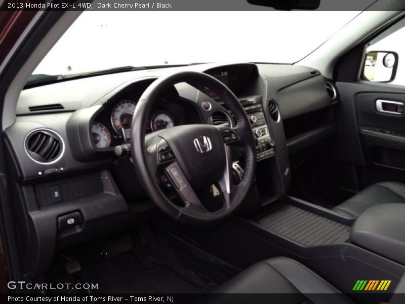 Dark Cherry Pearl / Black 2013 Honda Pilot EX-L 4WD