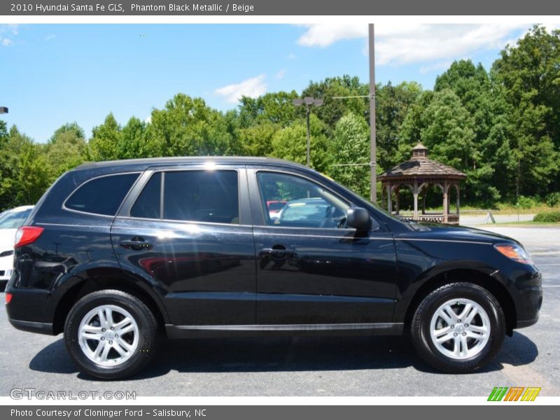 Phantom Black Metallic / Beige 2010 Hyundai Santa Fe GLS