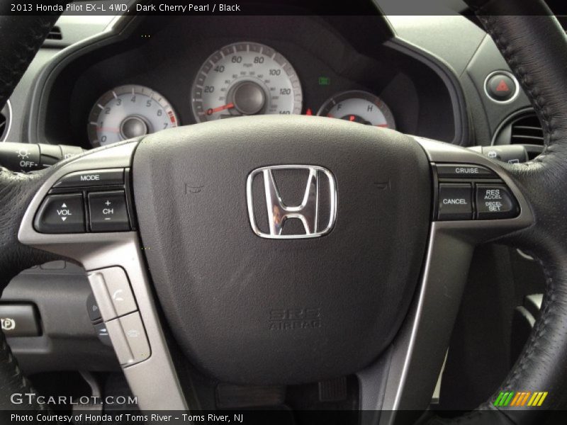 Dark Cherry Pearl / Black 2013 Honda Pilot EX-L 4WD