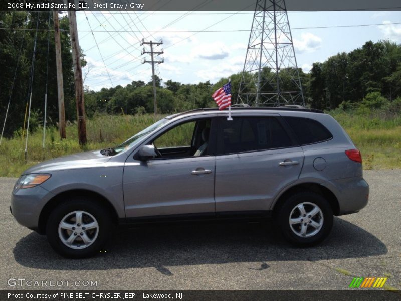 Steel Gray / Gray 2008 Hyundai Santa Fe GLS