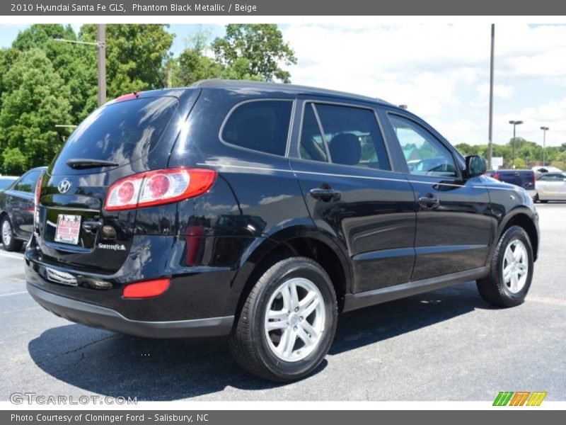 Phantom Black Metallic / Beige 2010 Hyundai Santa Fe GLS