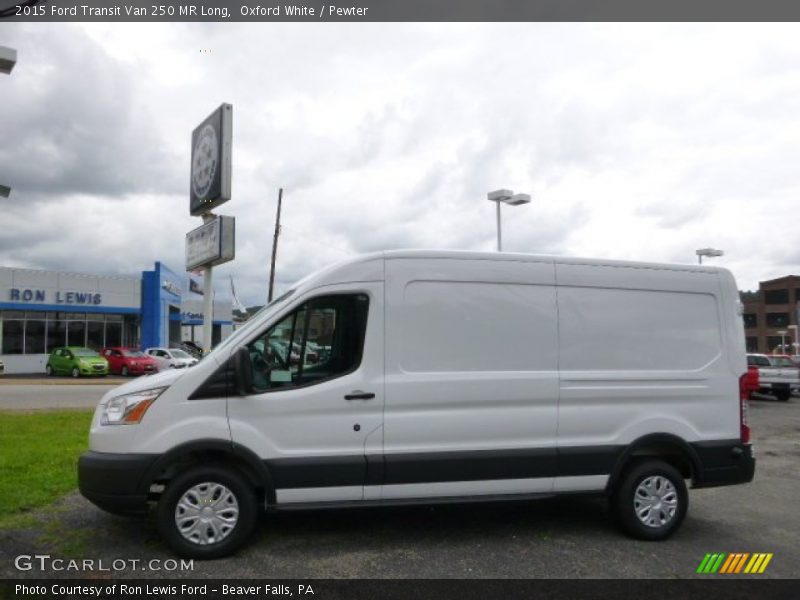 Oxford White / Pewter 2015 Ford Transit Van 250 MR Long