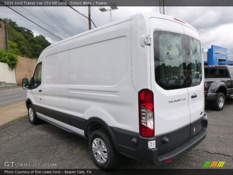 Oxford White / Pewter 2015 Ford Transit Van 250 MR Long