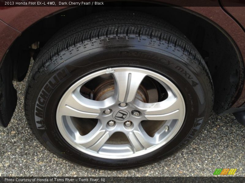 Dark Cherry Pearl / Black 2013 Honda Pilot EX-L 4WD