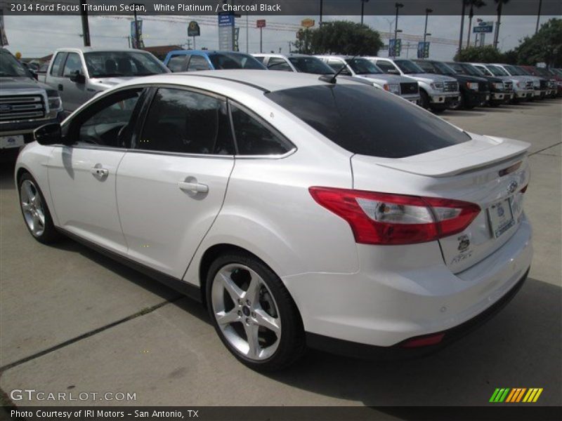 White Platinum / Charcoal Black 2014 Ford Focus Titanium Sedan