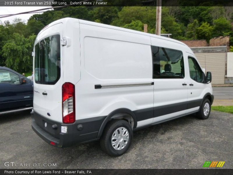 Oxford White / Pewter 2015 Ford Transit Van 250 MR Long