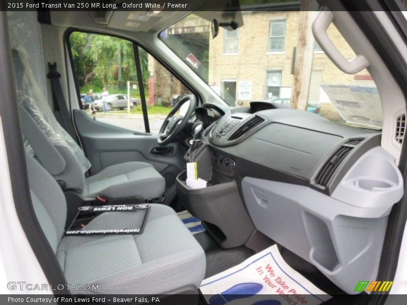 Oxford White / Pewter 2015 Ford Transit Van 250 MR Long