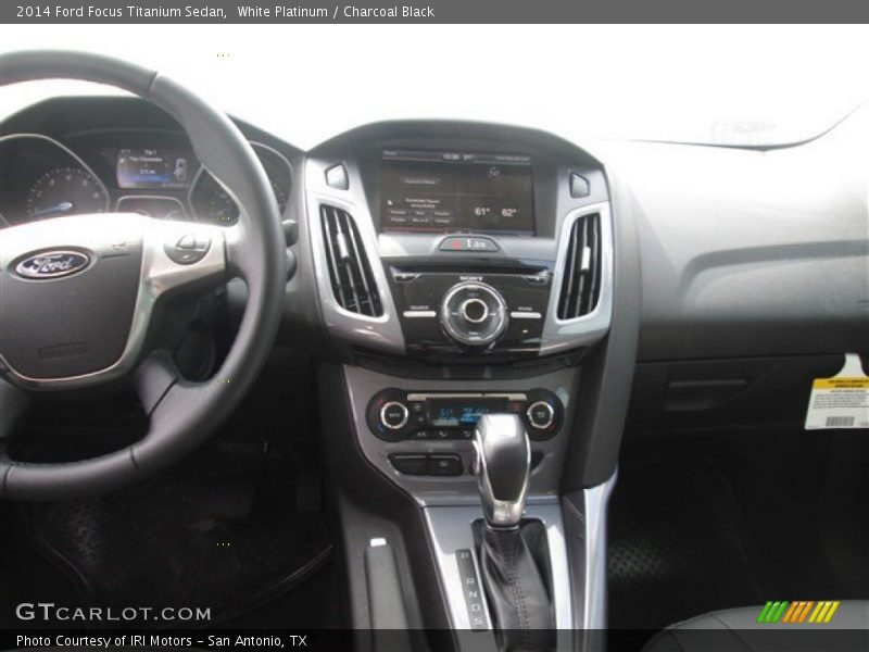 White Platinum / Charcoal Black 2014 Ford Focus Titanium Sedan