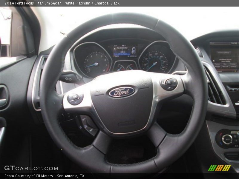 White Platinum / Charcoal Black 2014 Ford Focus Titanium Sedan