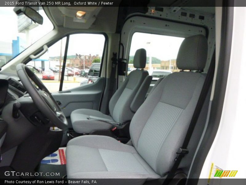 Oxford White / Pewter 2015 Ford Transit Van 250 MR Long