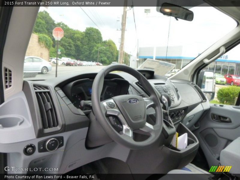 Oxford White / Pewter 2015 Ford Transit Van 250 MR Long