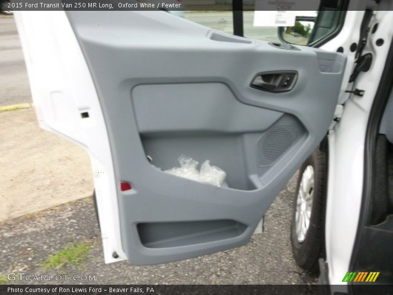 Oxford White / Pewter 2015 Ford Transit Van 250 MR Long