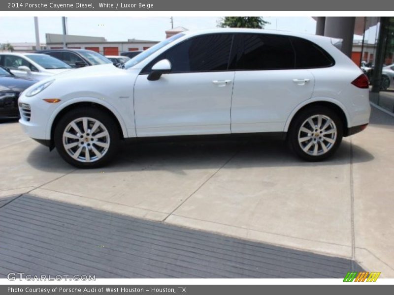 White / Luxor Beige 2014 Porsche Cayenne Diesel