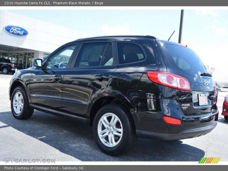 Phantom Black Metallic / Beige 2010 Hyundai Santa Fe GLS