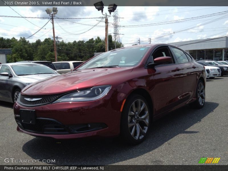 Velvet Red Pearl / Black 2015 Chrysler 200 S