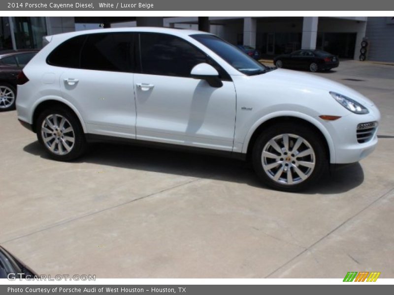 White / Luxor Beige 2014 Porsche Cayenne Diesel