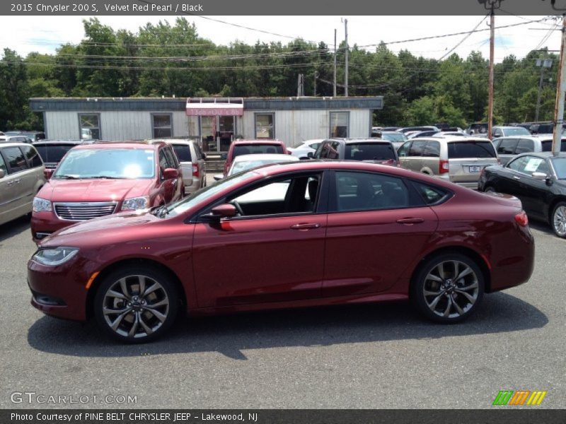 Velvet Red Pearl / Black 2015 Chrysler 200 S