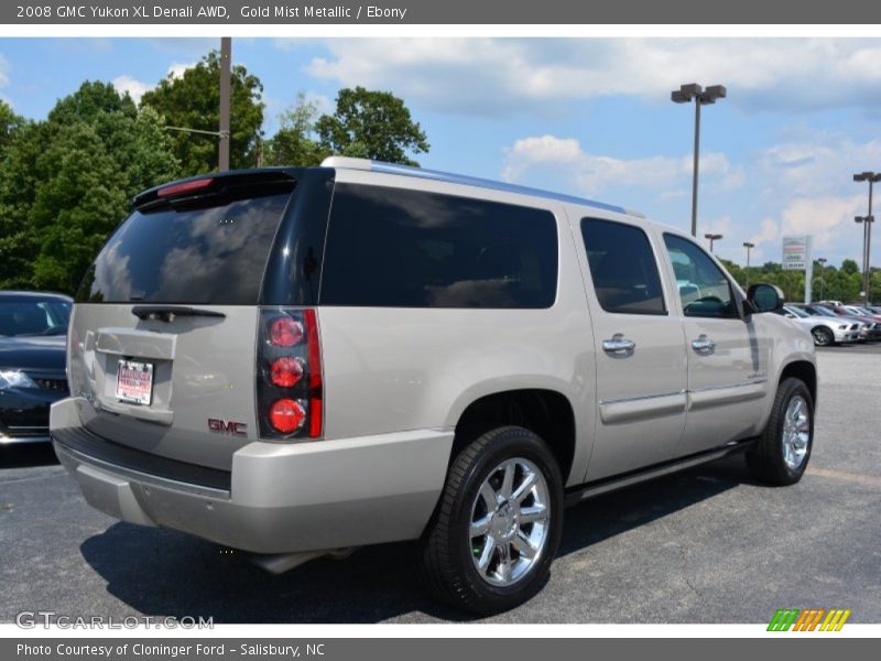 Gold Mist Metallic / Ebony 2008 GMC Yukon XL Denali AWD