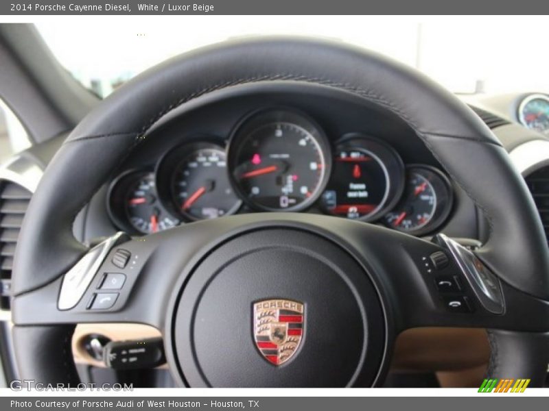White / Luxor Beige 2014 Porsche Cayenne Diesel