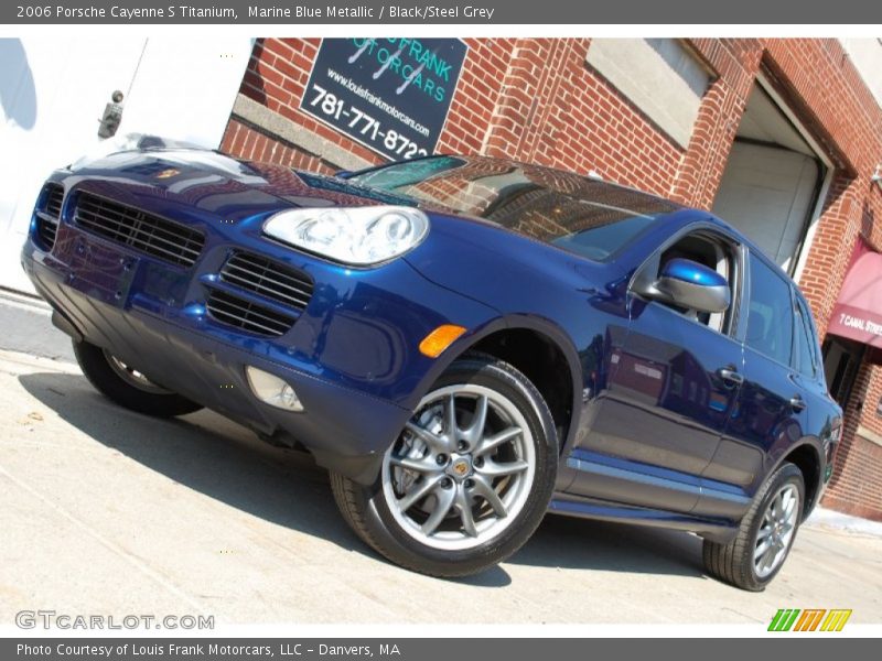 Marine Blue Metallic / Black/Steel Grey 2006 Porsche Cayenne S Titanium